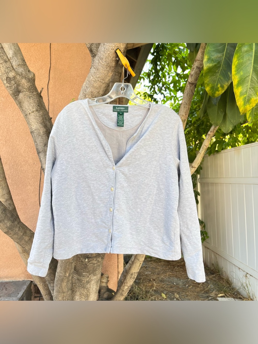 Vintage Lauren Ralph Lauren Grey Thin Cardigan . - Picture 2 of 7